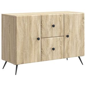 vidaXL Serviesskap Sonoma eik 89 x 34,5 x 60 cm Konstruert tre