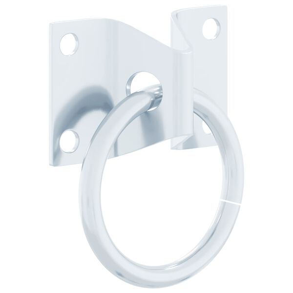 vidaXL Festeringer med plater 3 stk s&oslash;lv st&aring;l