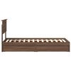 vidaXL Seng med Oppbevaring Brun Eik 75 x 190 cm Konstruert tre