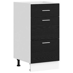 vidaXL Kj&oslash;kken Underskaps Svart Eik 40 x 46 x 81,5 cm Konstruert tre