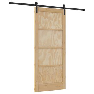 vidaXL Skyved&oslash;r Naturlig 86 x 198,5 cm Heltre furu