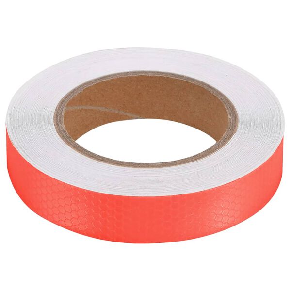 vidaXL Reflekterende tape r&oslash;d 2,5 cm x 20 m PVC