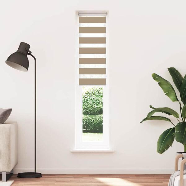 vidaXL Sebragardin sandbrun 45x230 cm stoff bredde 40,9 cm polyester