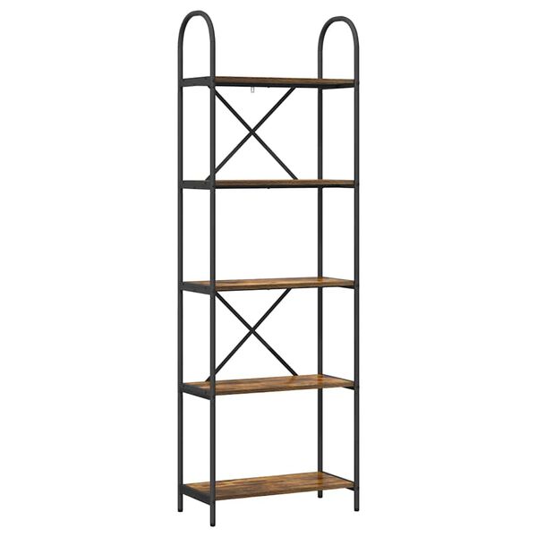 vidaXL Bokhylle R&oslash;kt eik 60 x 30 x 183 cm Konstruert tre