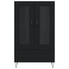 vidaXL Highboard svart 69,5x31x115 cm konstruert tre