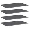 vidaXL Hylleplater 4 stk h&oslash;yglans gr&aring; 80x50x1,5 cm sponplate