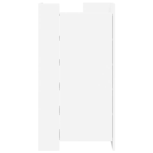 vidaXL Skoskap hvit 52x37,5x100 cm konstruert tre