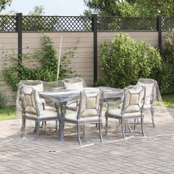 vidaXL Gjennomsiktig presenning med maljer 3x3 m PVC