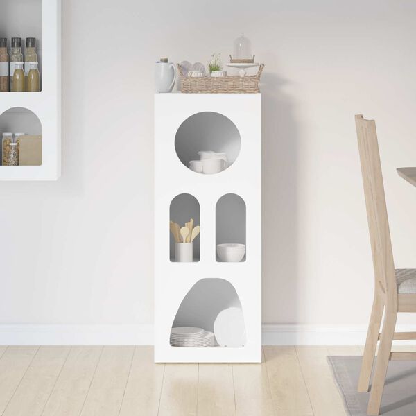 vidaXL Serviesskap Hvit 40 x 35 x 100.5 cm Konstruert tre