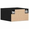 vidaXL Vegghengt nattbord med skuff 2 pcs Svart Eik 35 x 35 x 20 cm
