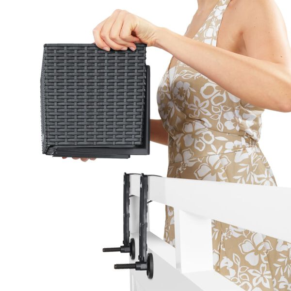 LECHUZA Plantekassebraketter balkong svart 19033