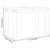 vidaXL Spisebord Panama hvit 117x60x75 cm heltre furu
