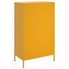 vidaXL Highboard sennepsgul 68x39x113 cm stål