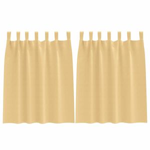 vidaXL M&oslash;rkleggende Gardiner med Ringer 2 stk. Beige 140 x 140 cm