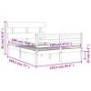 vidaXL Sengeramme med hodegavl small double heltre