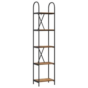 vidaXL Bokhylle 5 niv&aring;er 40 x 30 x 183 cm Konstruert tre Gammelt tre