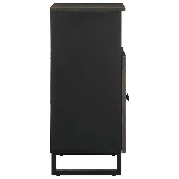 vidaXL Skjenk svart 60x33x75 cm heltre mango