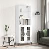 vidaXL Highboard hvit 69,5x34x180 cm konstruert tre