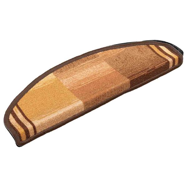 vidaXL Selvklebende trappematter 15 stk brun 65x21x4 cm