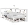 vidaXL Seng med bokhylle uten madrass hvit 100x200 cm heltre furu