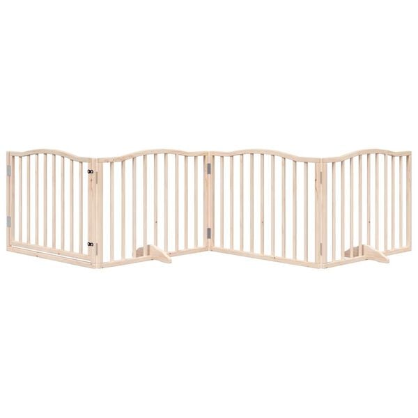 vidaXL Hundeport sammenleggbar 4 paneler 320 cm poppeltre