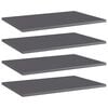 vidaXL Hylleplater 4 stk h&oslash;yglans gr&aring; 60x40x1,5 cm sponplate