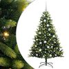 vidaXL Kunstig Hengt Julegran med 150 LED-lys grønn 150 cm PVC og PE