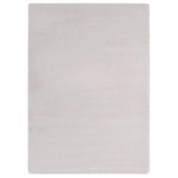 vidaXL Teppe 140x200 cm kunstig kaninskinn gr&aring;