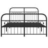vidaXL Sengeramme i metall med hode- og fotgavl svart 140x190 cm