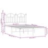 vidaXL Sengeramme i metall med hodegavl svart 120x190 cm