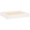 vidaXL Hundeseng hvit 61,5x49x9 cm heltre furu
