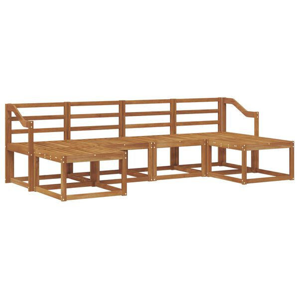vidaXL Utend&oslash;rs sofa-sett 6 pcs Naturlig Konstruert tre