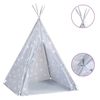 vidaXL Tipi-telt for barn med pose polyester grå 115x115x160 cm