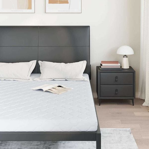 vidaXL Madrass med kokoslag Hvit 190 x 140 cm PU Skum