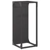 vidaXL Vedstativ svart 25x25x60 cm kaldvalset st&aring;l