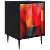 vidaXL Nattbordskap HEESCH Svart eik 36 x 33 x 51 cm Konstruert tre