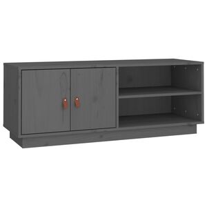 vidaXL TV-benk gr&aring; 105x34x40 cm heltre furu