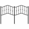 vidaXL Utskiftbar sengegavl i metall svart 150 cm