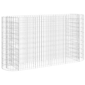vidaXL Gabion h&oslash;ybed galvanisert jern 190x50x100 cm