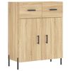 vidaXL Highboard sonoma eik 69,5x34x180 cm konstruert tre