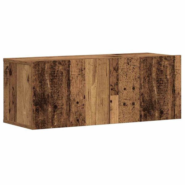 vidaXL Vegghengte TV-benker 5 stk gammelt tre konstruert tre