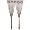 vidaXL Makram&eacute; gardin taupe 140x240 cm bomull