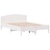 vidaXL Sengeramme uten madrass hvit 120x200 cm heltre furu