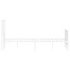 vidaXL Sengeramme i metall med hode- og fotgavl hvit 120x200 cm