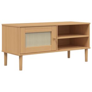 vidaXL TV-benk SENJA rotting-utseende brun 106x40x49 cm heltre furu