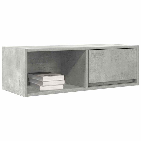 vidaXL TV-benker 2 stk betonggr&aring; 80x31x25,5 cm konstruert tre