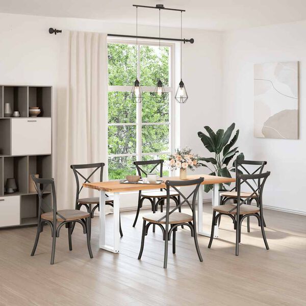 vidaXL Konsollbordben U-formet 2 stk hvit 28 x (72-73) cm stål