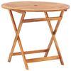 vidaXL Sammenleggbart hagebord 90x75 cm heltre akasie