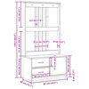 vidaXL Halltre SANDNES 87x40x159,5 cm heltre furu