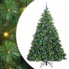 vidaXL Kunstig juletre med 300 LED med stativ gr&oslash;nn 210 cm PE og PVC